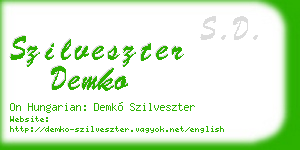 szilveszter demko business card