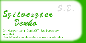 szilveszter demko business card